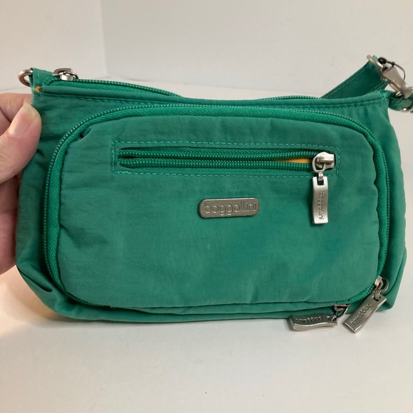 Baggallini Teal Green‎ Nylon Crossbody Bag Multiple Pockets Adjustable Strap - Picture 2 of 10
